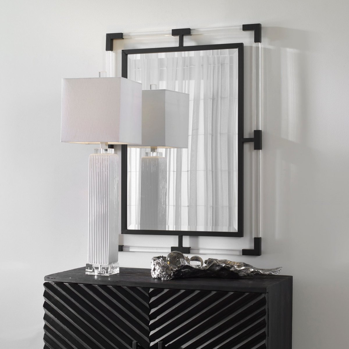 Balkan Black Iron Mirror - Uttermost - Rectangular Mirrors by Modest Hut