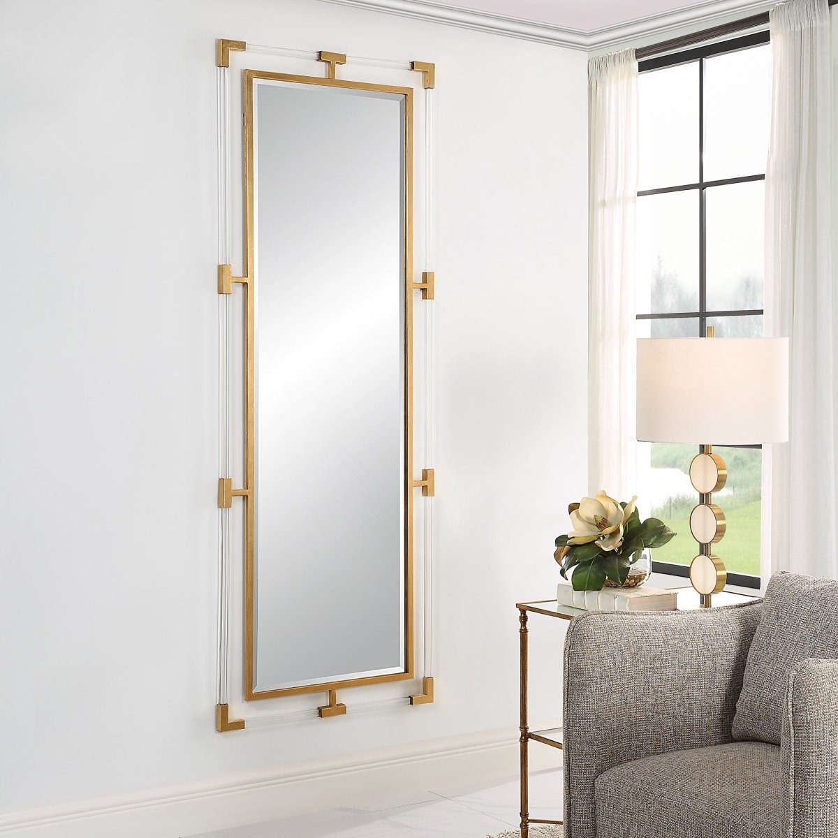 Balkan Gold Tall Mirror - Uttermost - Rectangular Mirrors by Modest Hut