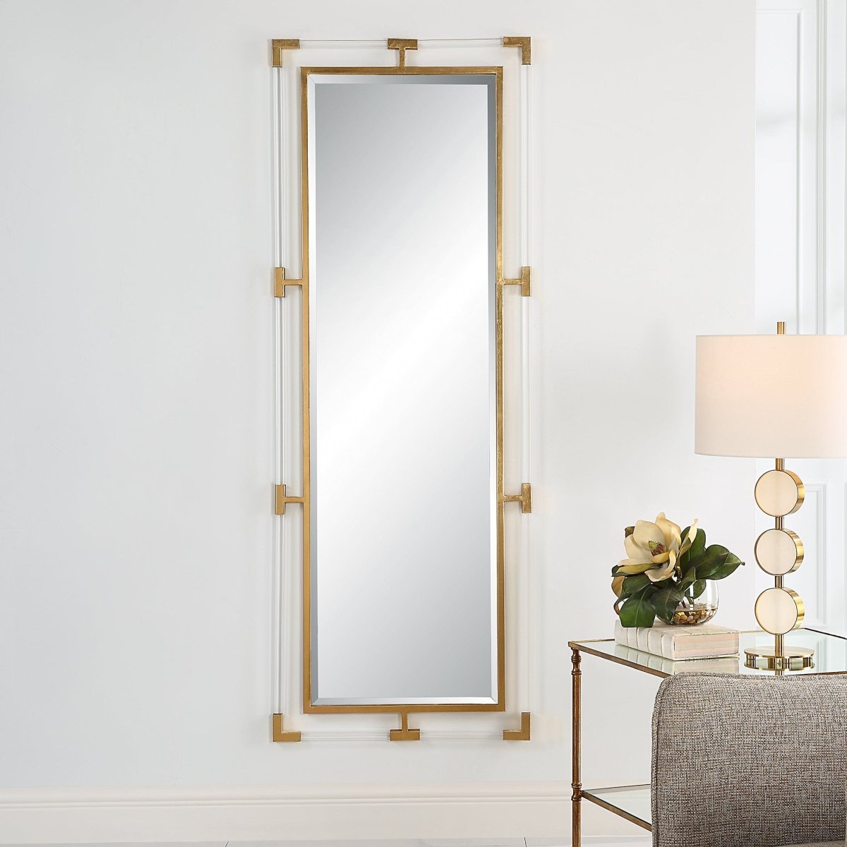 Balkan Gold Tall Mirror - Uttermost - Rectangular Mirrors by Modest Hut