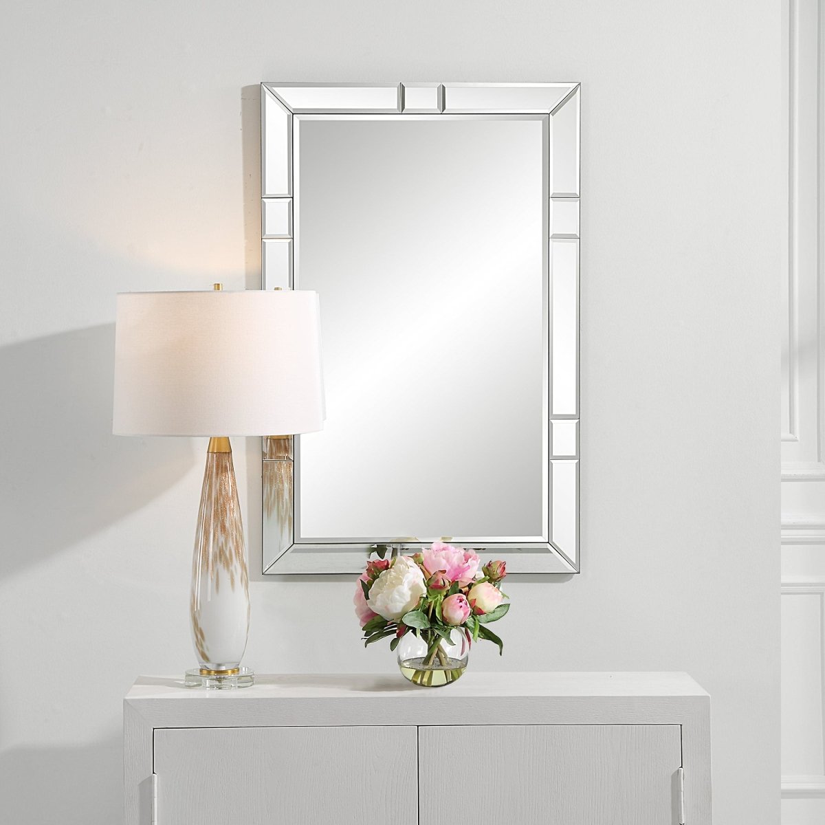 Beveled Rectangular Paneled Mirror - Uttermost - Rectangular Mirrors by Modest Hut