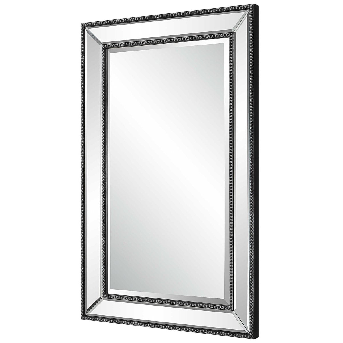 Black Beaded Rectangular Mirror - Uttermost - Rectangular Mirrors by Modest Hut