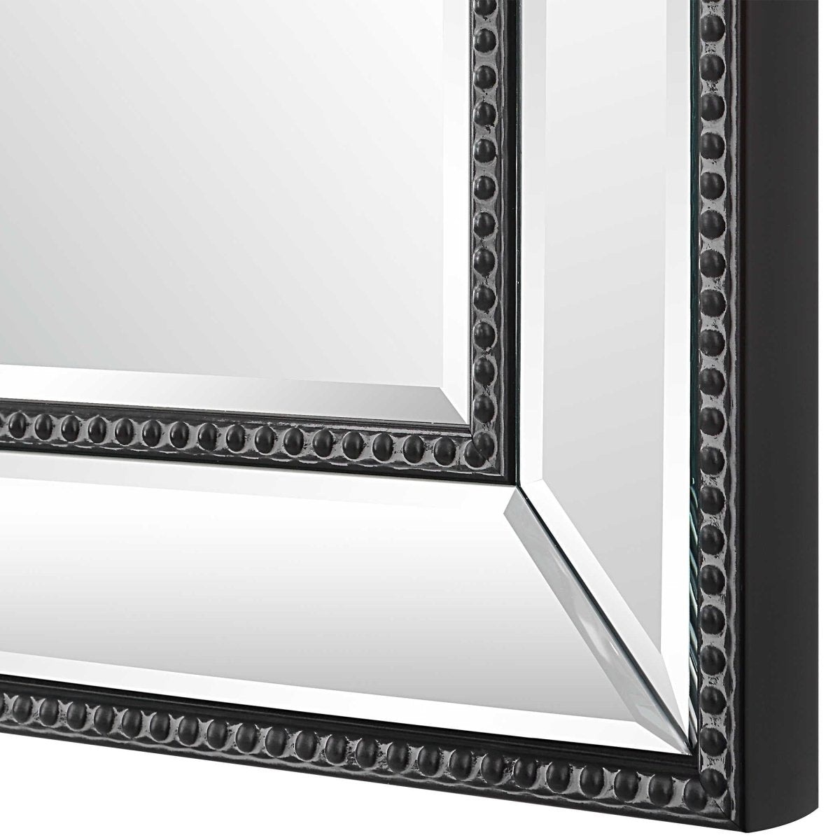 Black Beaded Rectangular Mirror - Uttermost - Rectangular Mirrors by Modest Hut