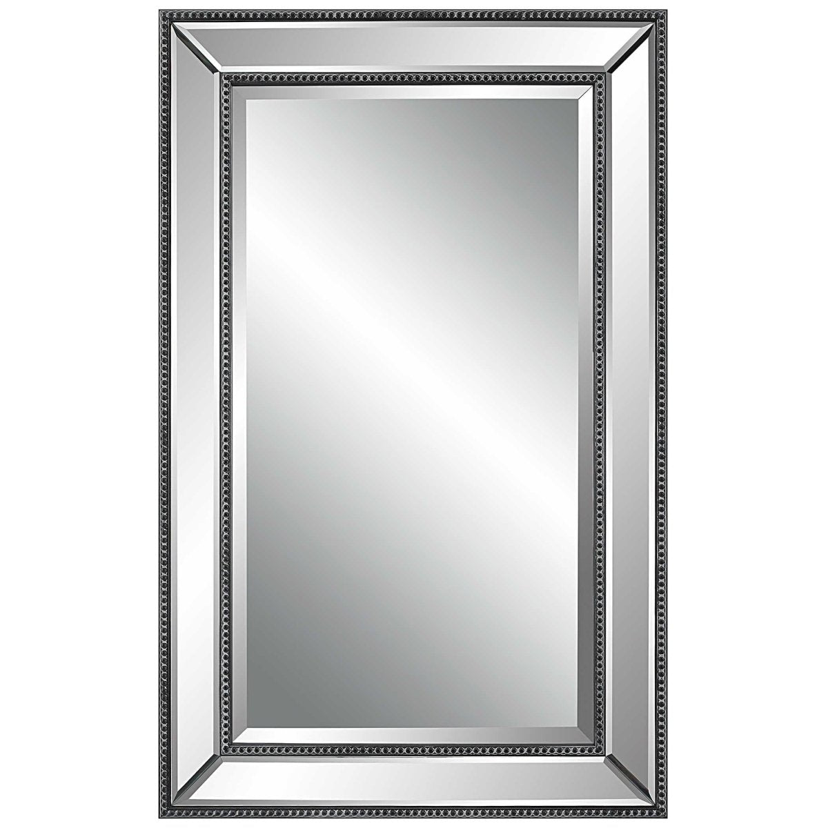 Black Beaded Rectangular Mirror - Uttermost - Rectangular Mirrors by Modest Hut