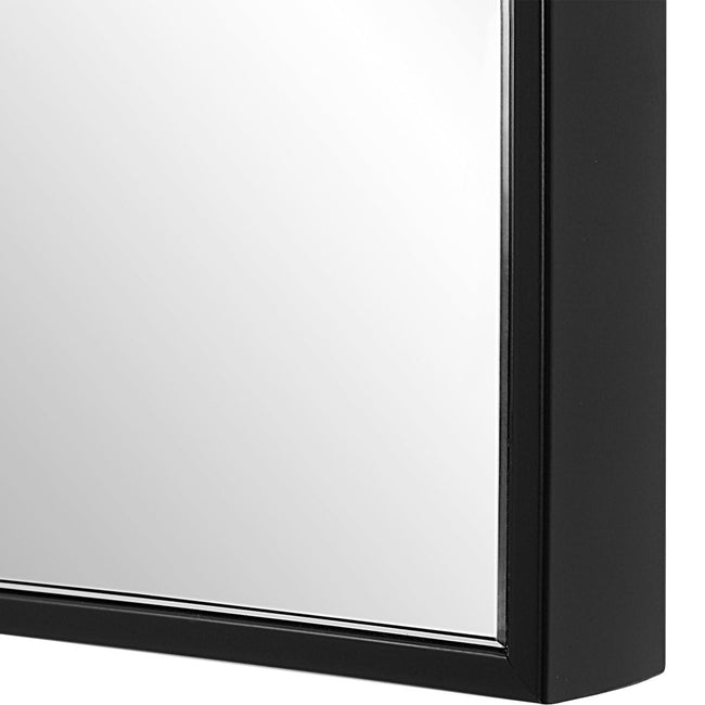 Black Thin Frame Clean Design Mirror - Uttermost - Rectangular Mirrors by Modest Hut