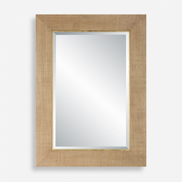 Bungalow Grass Cloth Mirror - Uttermost - Rectangular Mirrors by Modest Hut