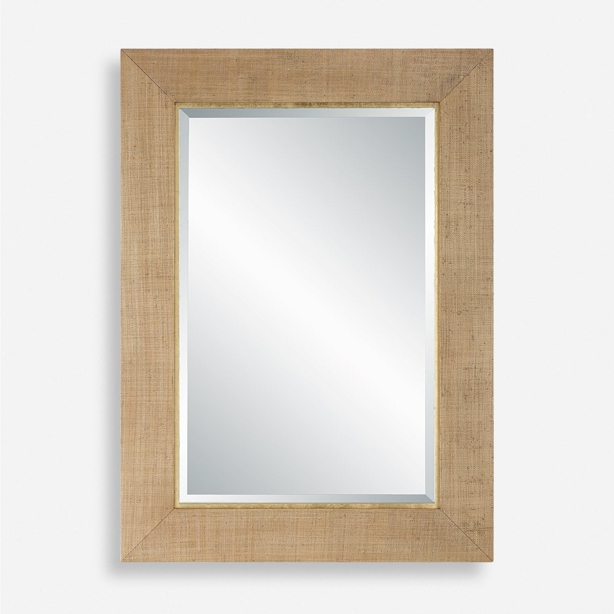 Bungalow Grass Cloth Mirror - Uttermost - Rectangular Mirrors by Modest Hut