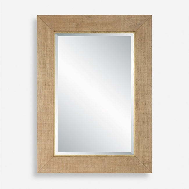 Bungalow Grass Cloth Mirror - Uttermost - Rectangular Mirrors by Modest Hut