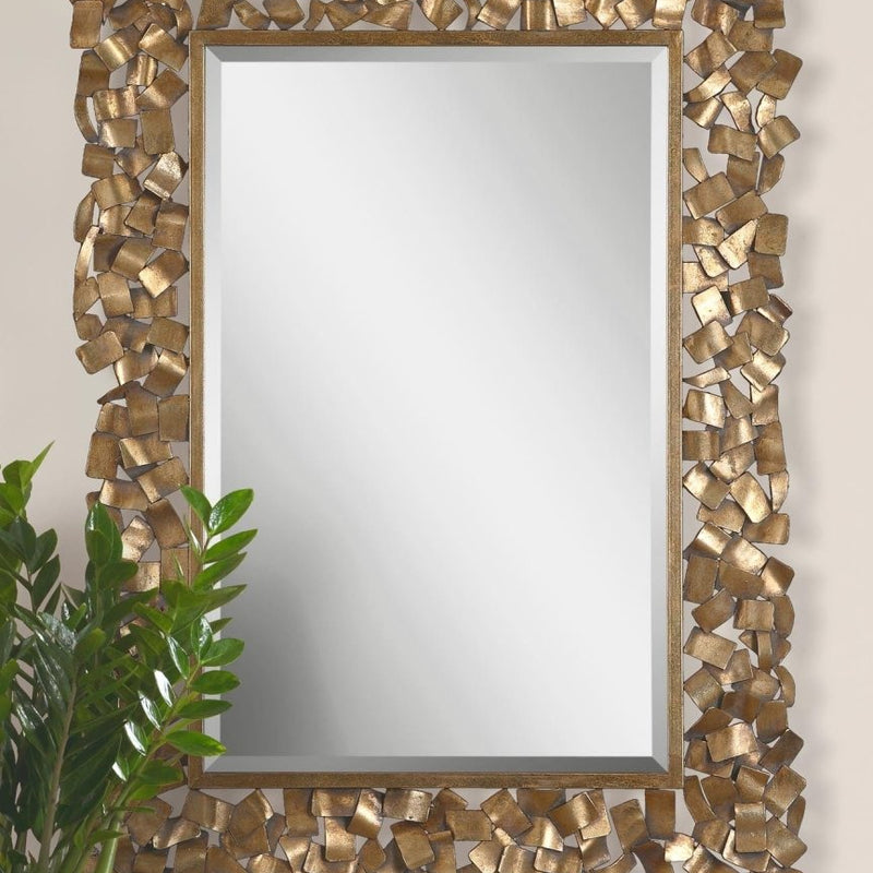 Capulin Antique Gold Mirror - Uttermost - Rectangular Mirrors by Modest Hut