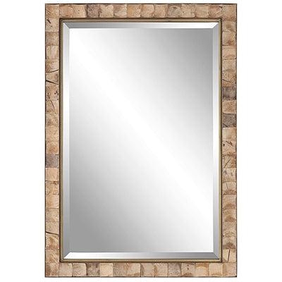 Cocos Coconut Shell Mirror - Uttermost - Rectangular Mirrors by Modest Hut