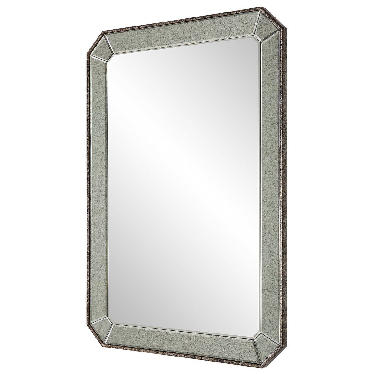 Cortona Antiqued Vanity Mirror - Uttermost - Rectangular Mirrors by Modest Hut