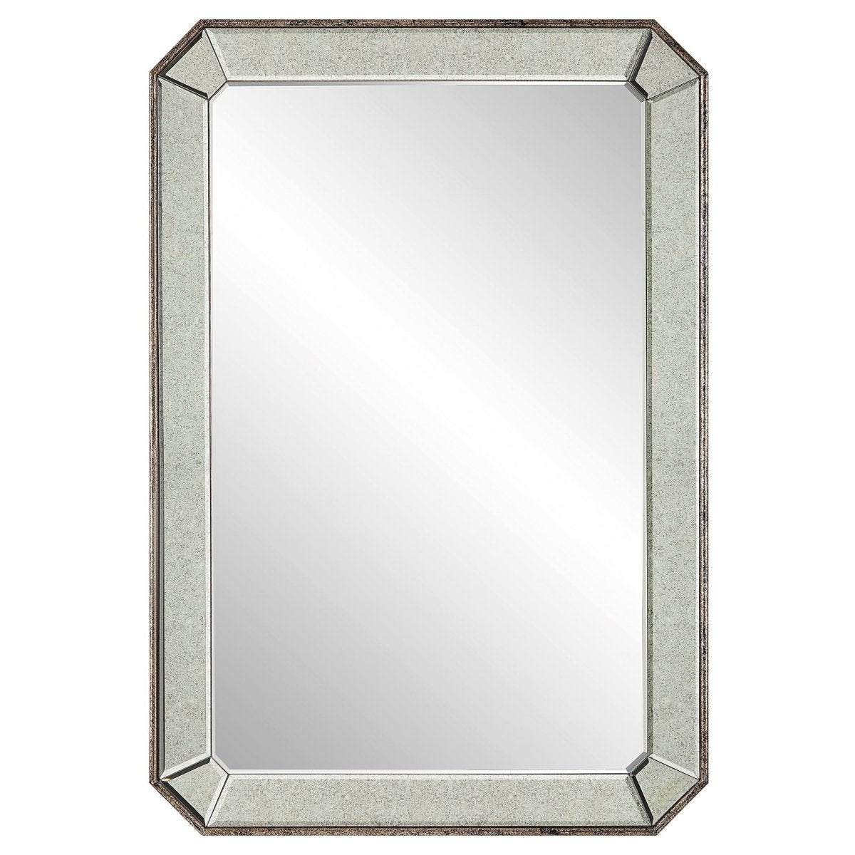 Cortona Antiqued Vanity Mirror - Uttermost - Rectangular Mirrors by Modest Hut