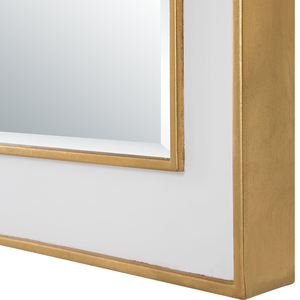 Crisanta Gloss White Arch Mirror - Uttermost - Rectangular Mirrors by Modest Hut