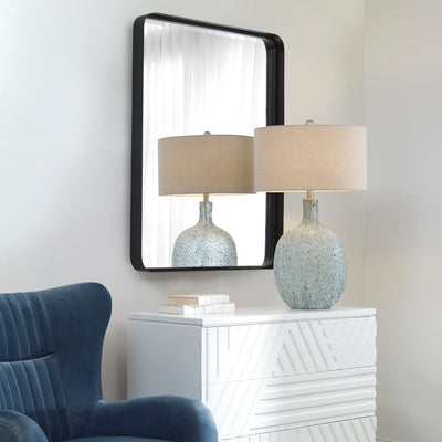 Crofton Black Large Mirror - Uttermost - Rectangular Mirrors by Modest Hut