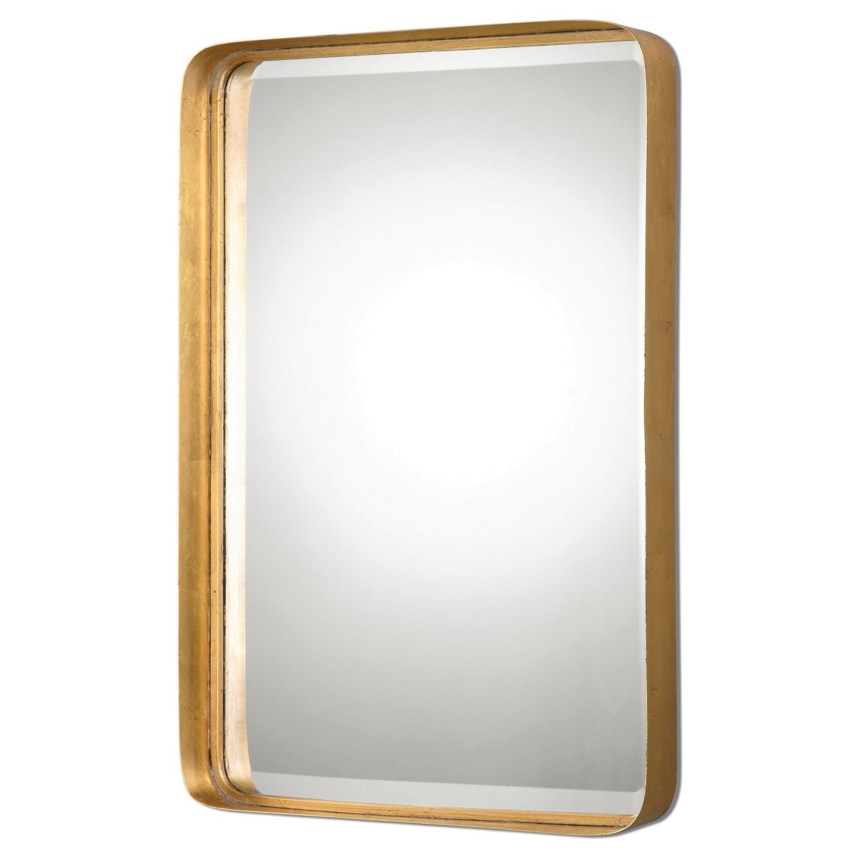 Crofton Gold Vanity Mirror - Uttermost - Rectangular Mirrors by Modest Hut