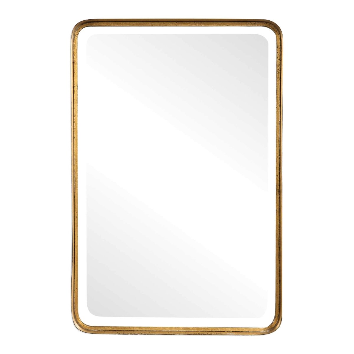 Crofton Gold Vanity Mirror - Uttermost - Rectangular Mirrors by Modest Hut