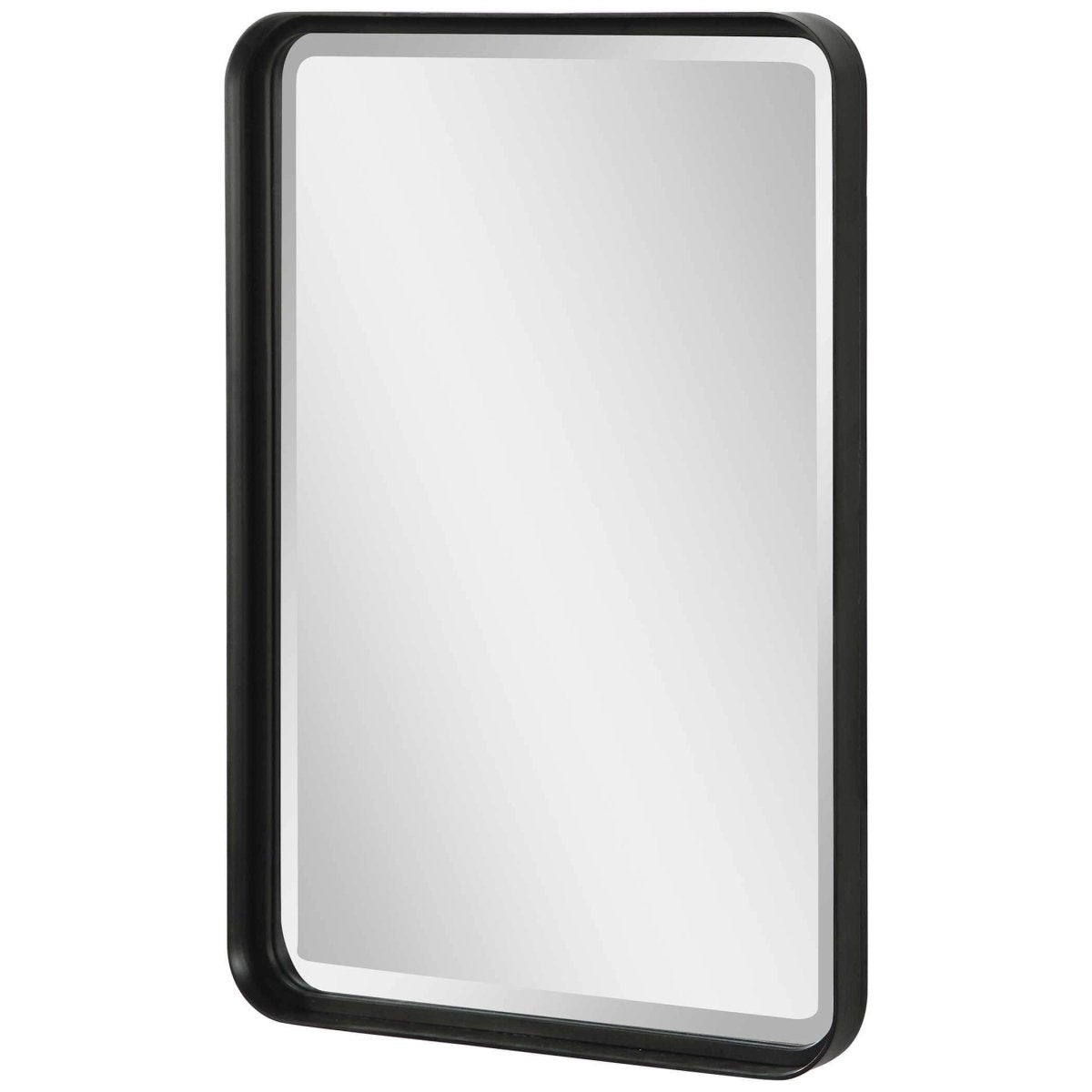 Crofton Matte Black Mirror - Uttermost - Rectangular Mirrors by Modest Hut