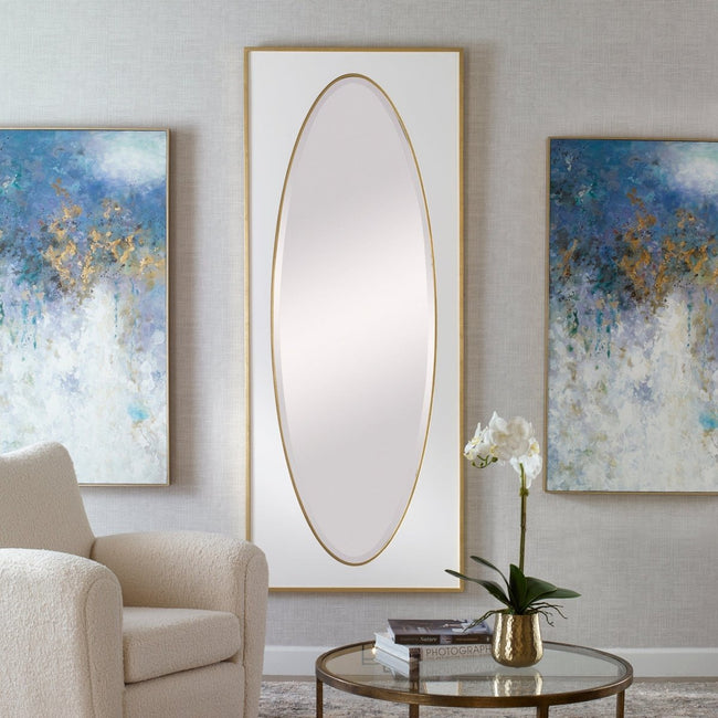Danbury White Mirror - Uttermost - Rectangular Mirrors by Modest Hut