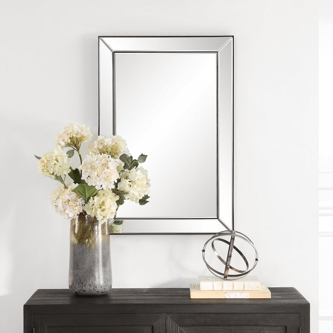 Dark Bronze Rectangular Mirror with Thin Inner Edge - Uttermost - Rectangular Mirrors by Modest Hut