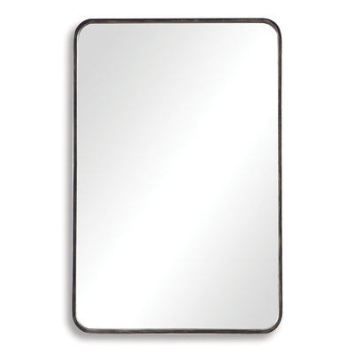 Dark Bronze Rounded Corner Metal Frame Mirror - Uttermost - Rectangular Mirrors by Modest Hut