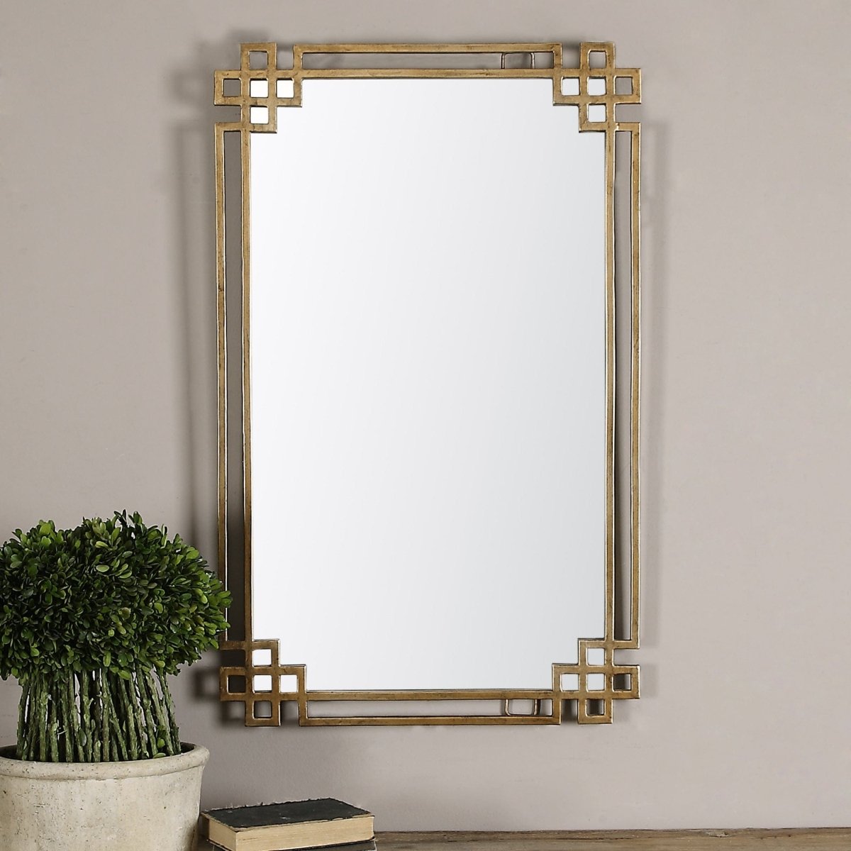 Devoll Antique Gold Mirror - Uttermost - Rectangular Mirrors by Modest Hut