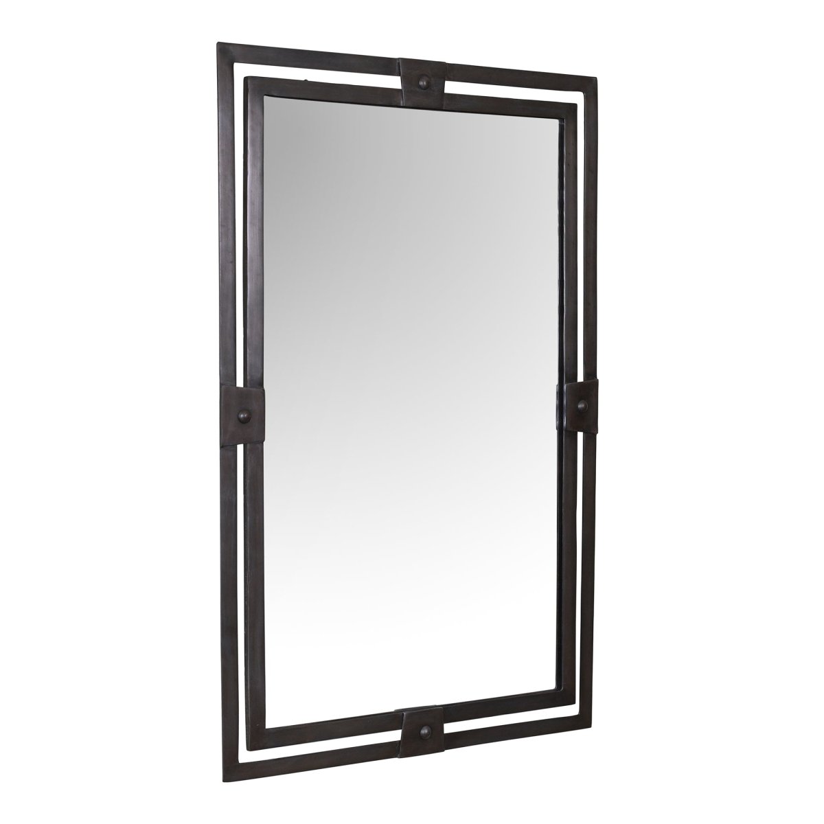 Distressed Gunmetal Iron Frame Mirror - Uttermost - Rectangular Mirrors by Modest Hut