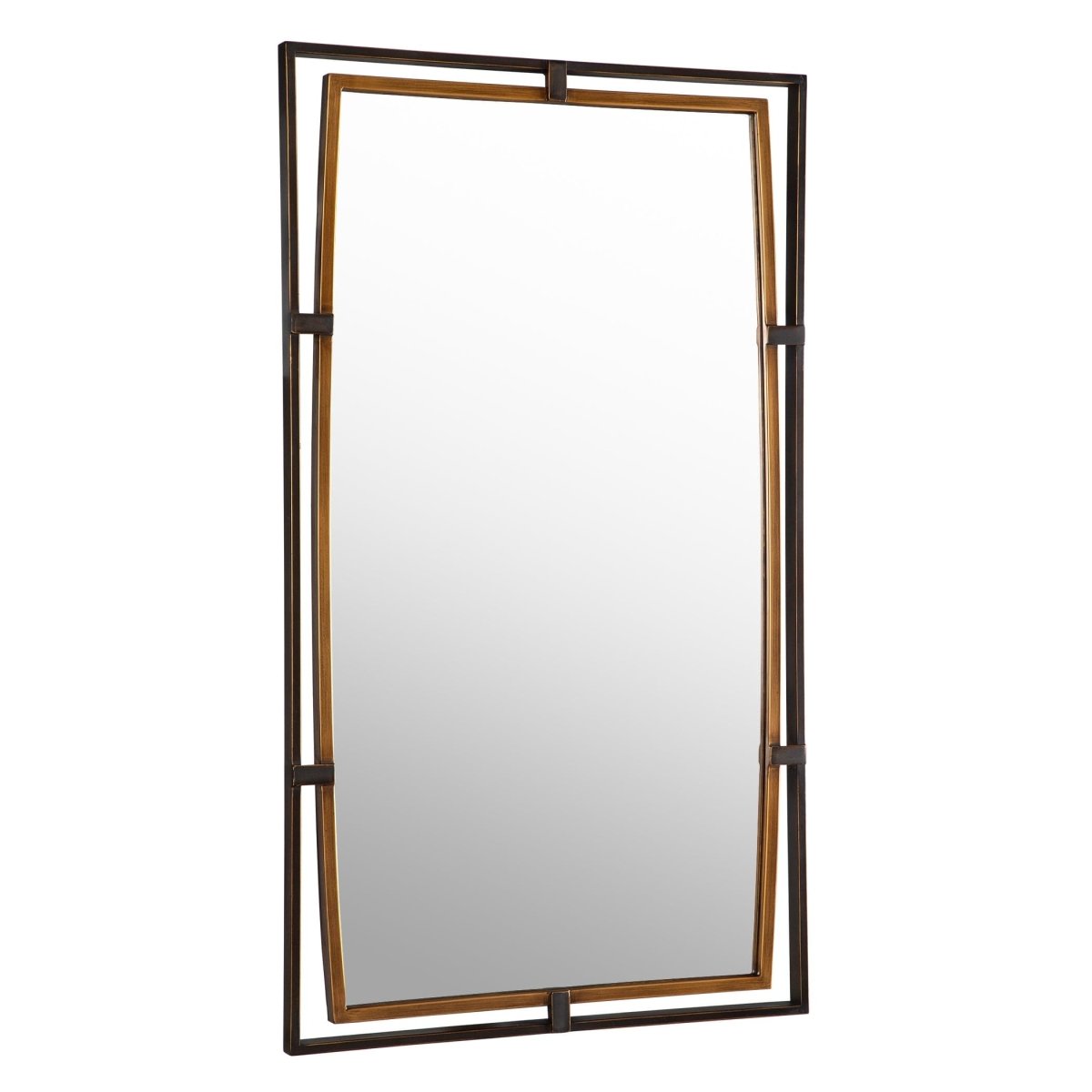 Dual Framed Antique Gold Rectangular Mirror - Uttermost - Rectangular Mirrors by Modest Hut