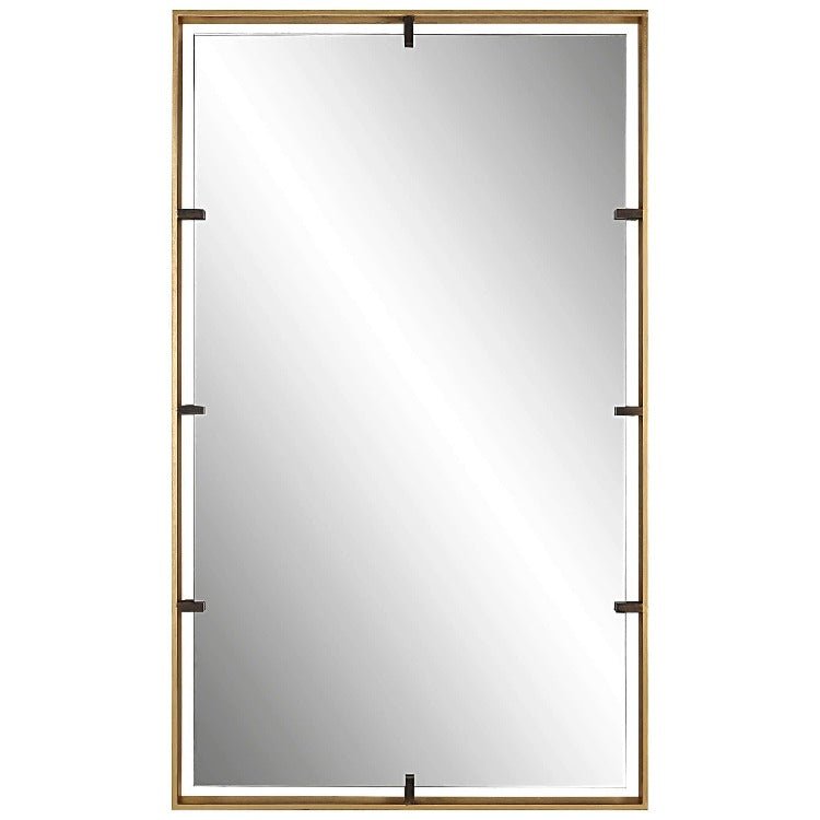 Egon Gold Floating Mirror - Uttermost - Rectangular Mirrors by Modest Hut