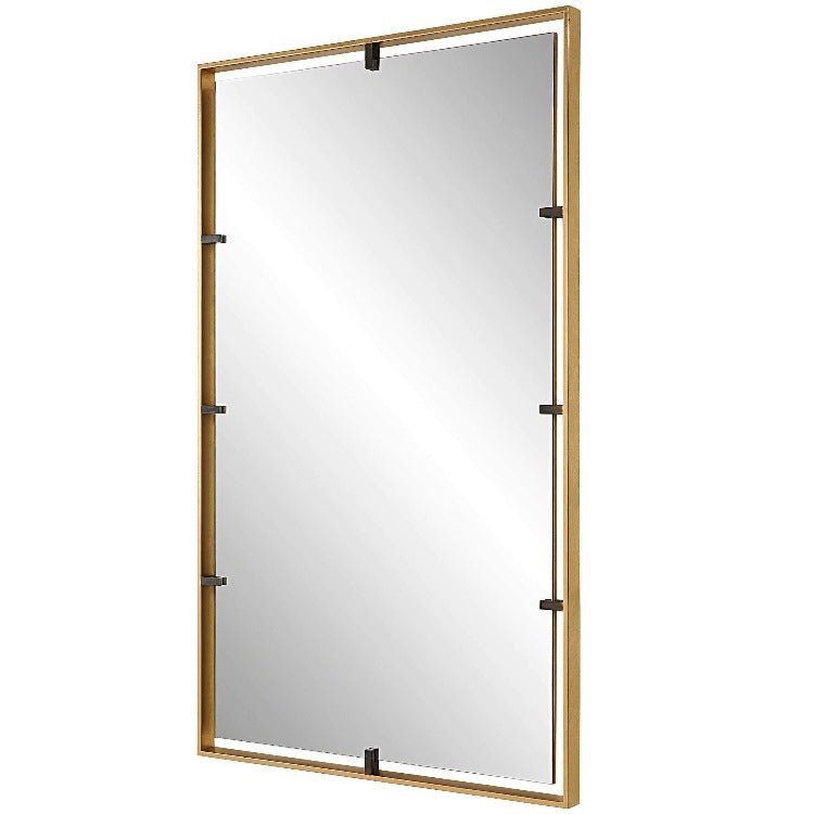 Egon Gold Floating Mirror - Uttermost - Rectangular Mirrors by Modest Hut