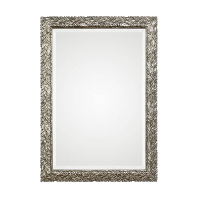 Evelina Silver Leaves Mirror - Uttermost - Rectangular Mirrors by Modest Hut