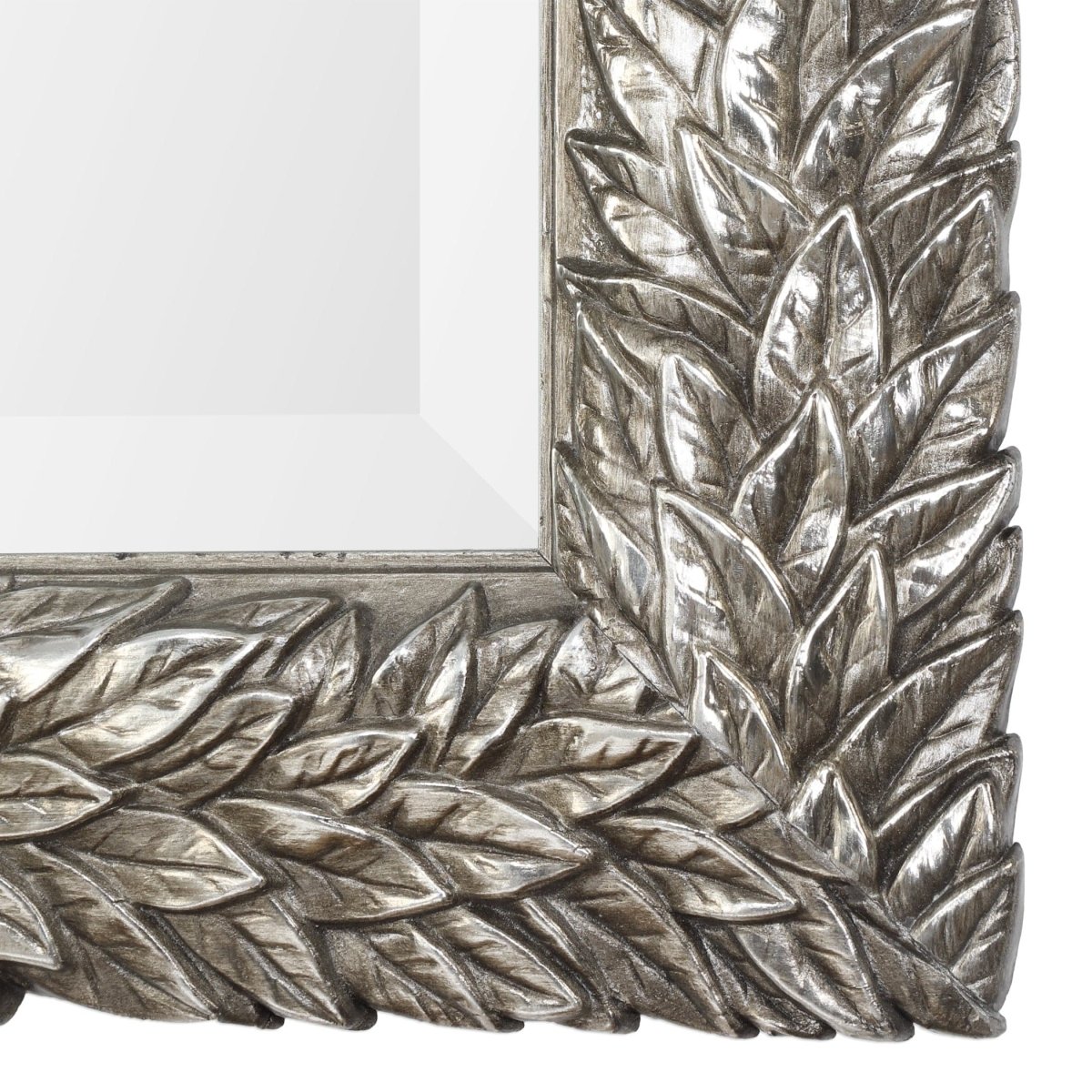 Evelina Silver Leaves Mirror - Uttermost - Rectangular Mirrors by Modest Hut