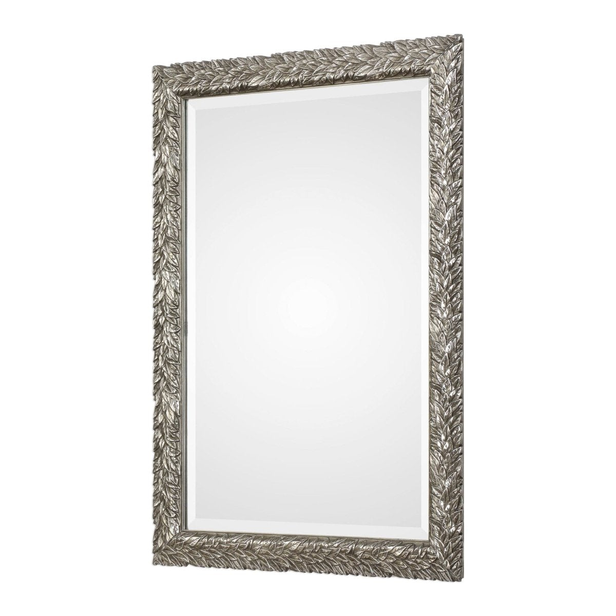 Evelina Silver Leaves Mirror - Uttermost - Rectangular Mirrors by Modest Hut