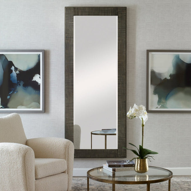 Figaro Oversized Wooden Mirror - Uttermost - Rectangular Mirrors by Modest Hut