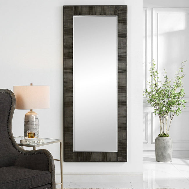 Figaro Oversized Wooden Mirror - Uttermost - Rectangular Mirrors by Modest Hut