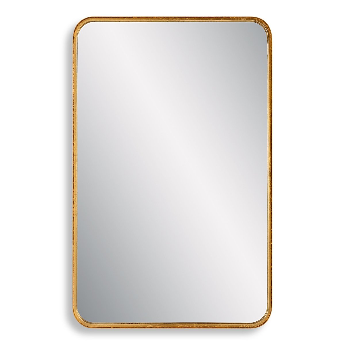 Gold Leaf Rounded Corner Metal Frame Mirror - Uttermost - Rectangular Mirrors by Modest Hut