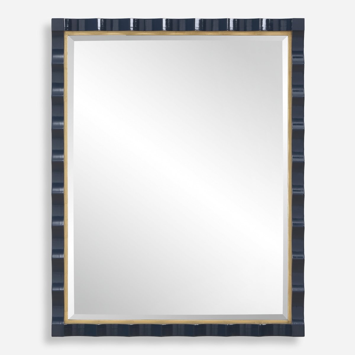 Gulf Navy Blue Mirror - Uttermost - Rectangular Mirrors by Modest Hut