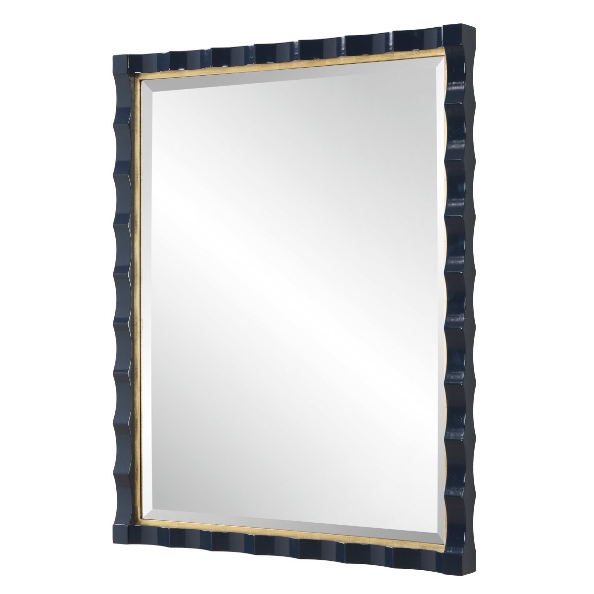 Gulf Navy Blue Mirror - Uttermost - Rectangular Mirrors by Modest Hut