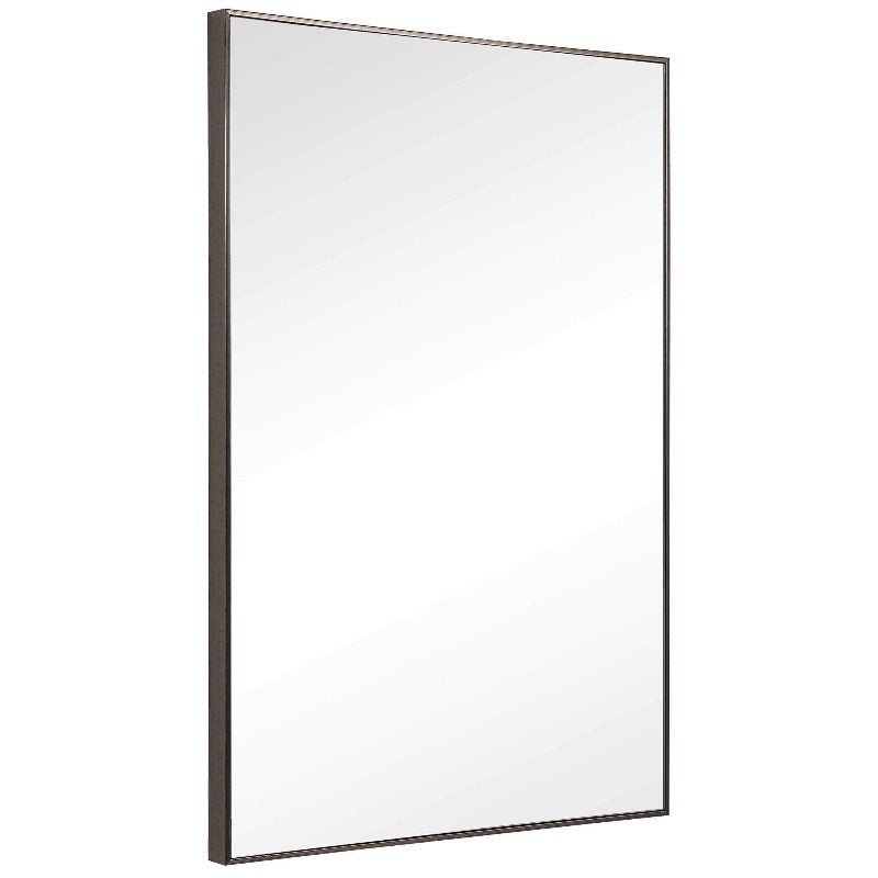 Gunmetal Thin Frame Mirror - Uttermost - Rectangular Mirrors by Modest Hut