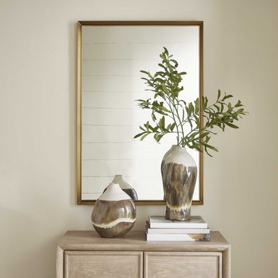 Heisler Brass Mirror - Uttermost - Rectangular Mirrors by Modest Hut