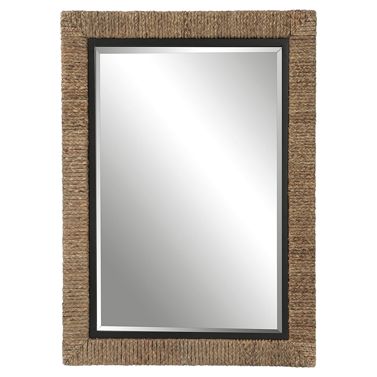 Island Braided Straw Mirror - Uttermost - Rectangular Mirrors by Modest Hut