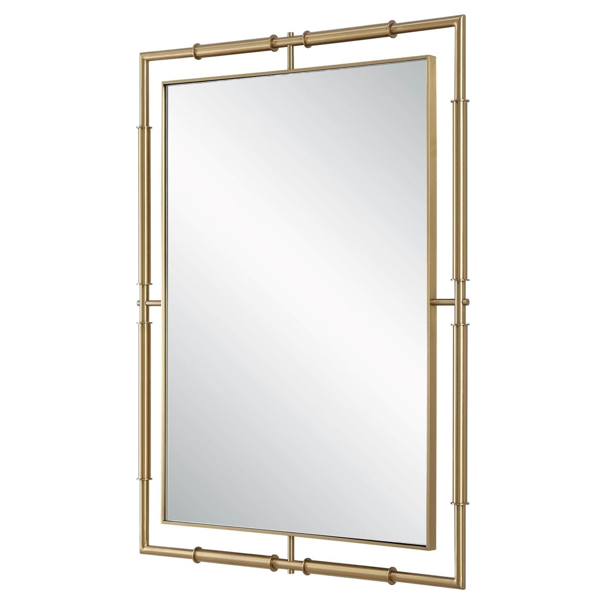 It's All Connected Rectangle Brass Mirror - Uttermost - Rectangular Mirrors by Modest Hut