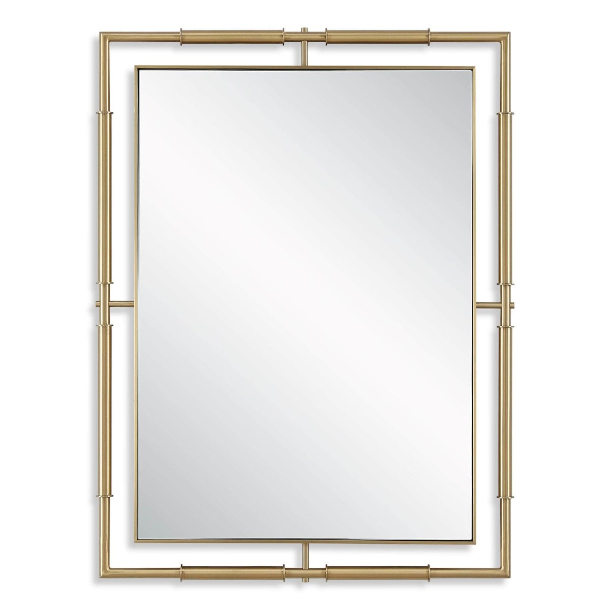 It's All Connected Rectangle Brass Mirror - Uttermost - Rectangular Mirrors by Modest Hut