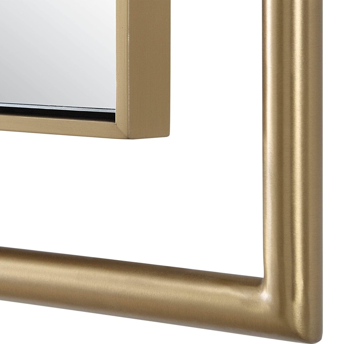 It's All Connected Rectangle Brass Mirror - Uttermost - Rectangular Mirrors by Modest Hut