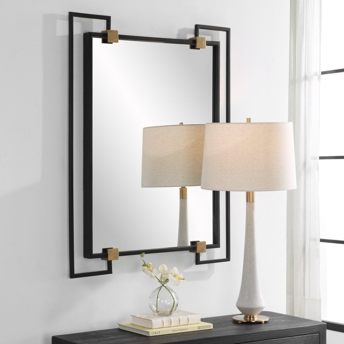 Ivey Rectangle Industrial Mirror - Uttermost - Rectangular Mirrors by Modest Hut