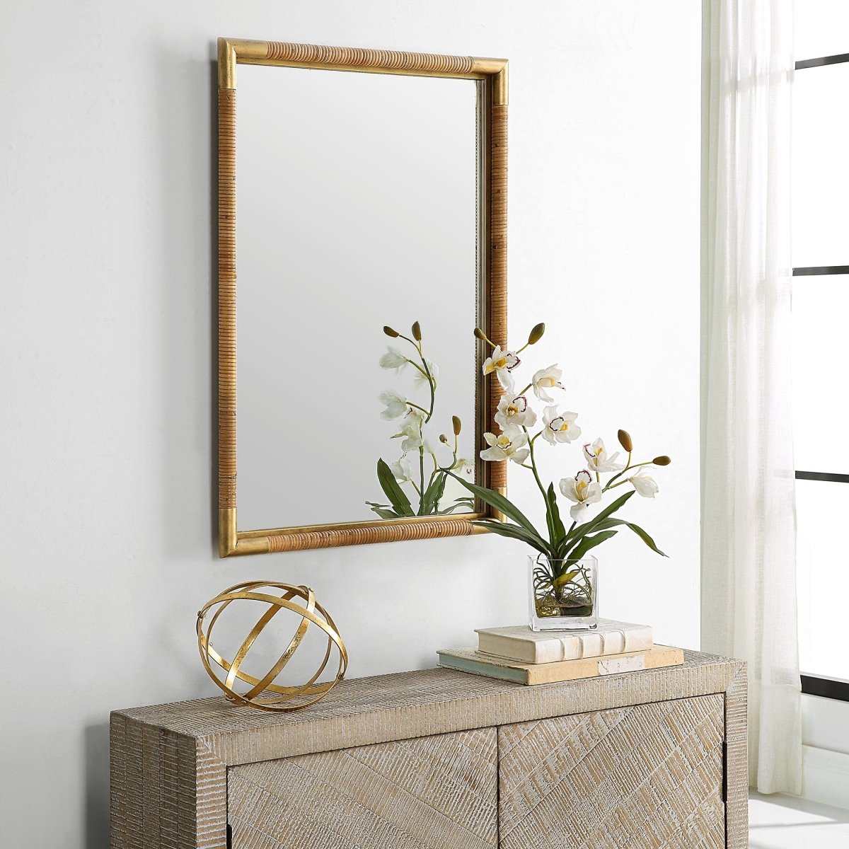 Kampar Vanity Mirror - Uttermost - Rectangular Mirrors by Modest Hut