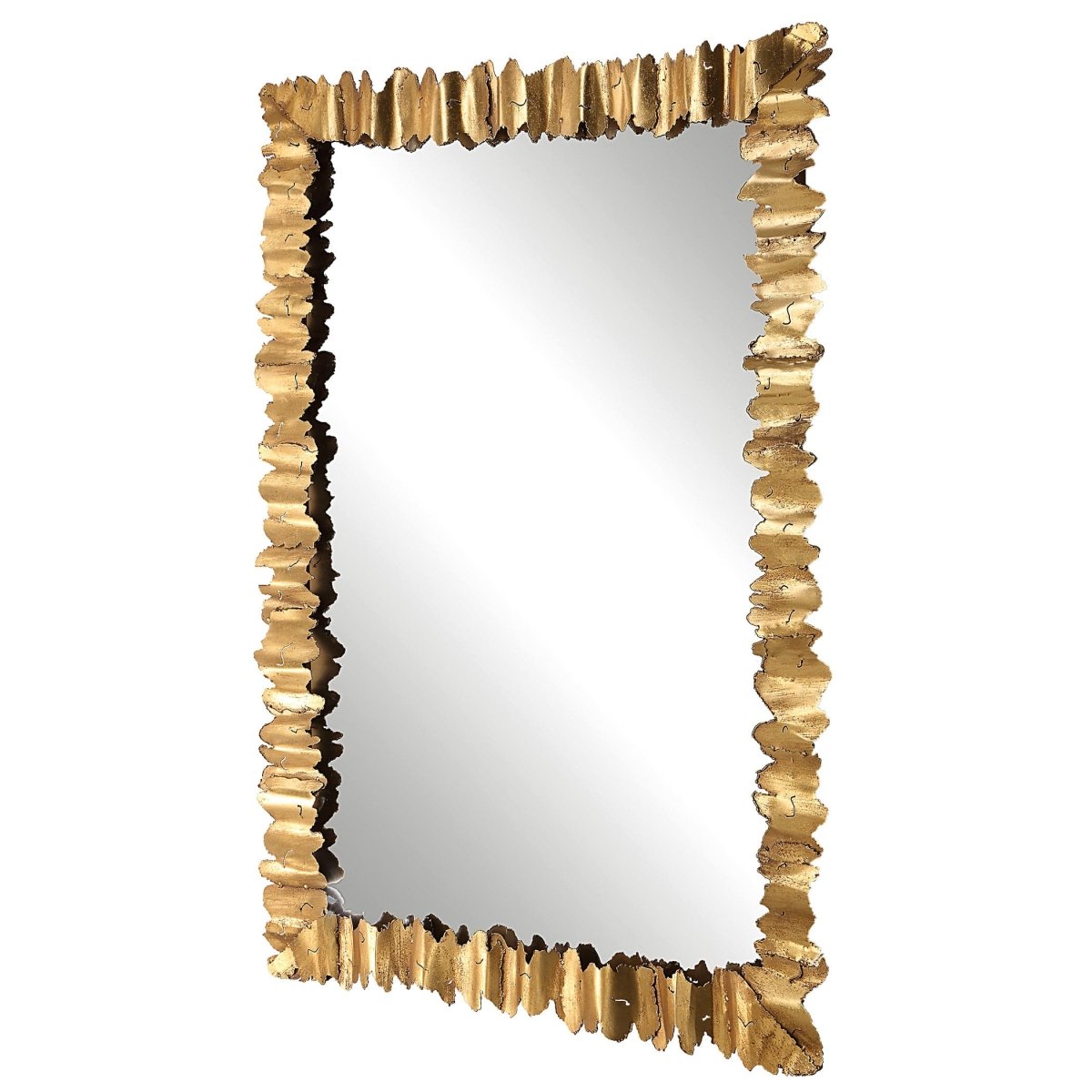 Lev Antique Gold Mirror - Uttermost - Rectangular Mirrors by Modest Hut