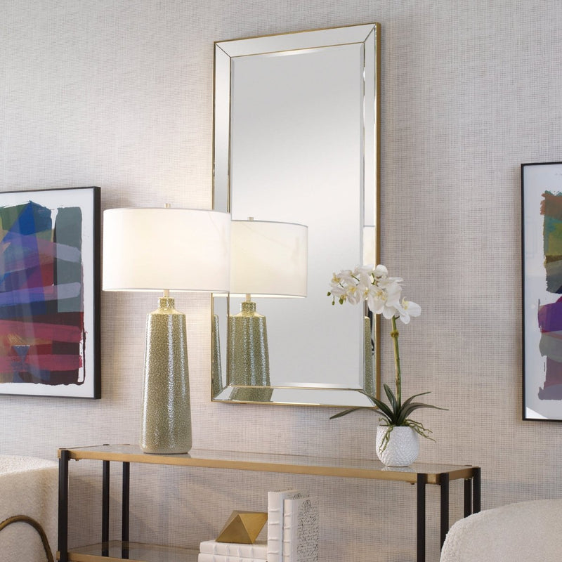 Lytton Gold Mirror - Uttermost - Rectangular Mirrors by Modest Hut