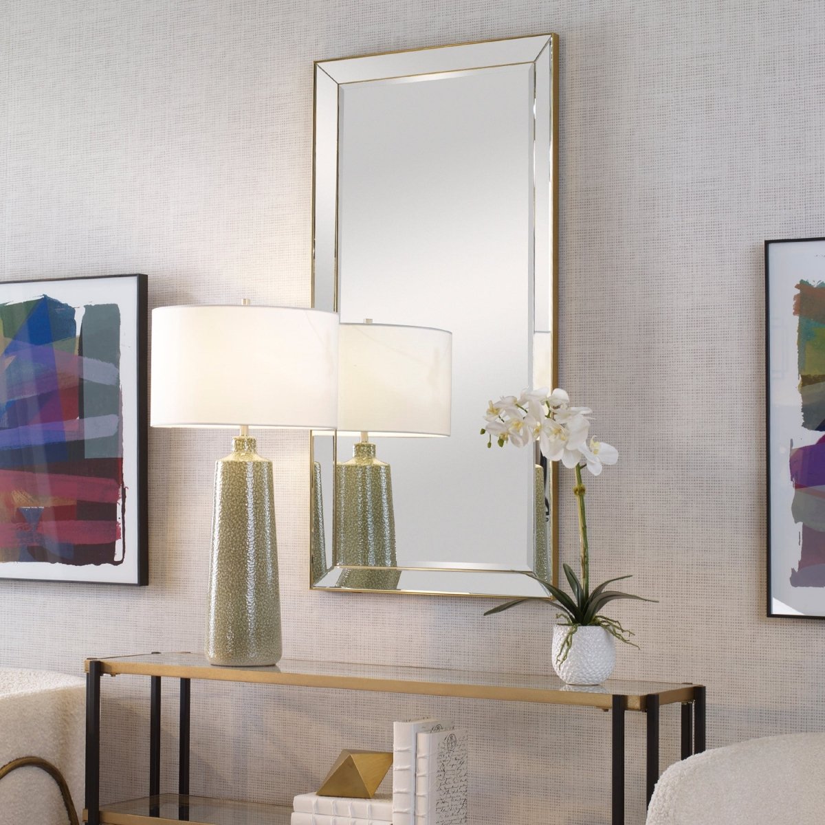 Lytton Gold Mirror - Uttermost - Rectangular Mirrors by Modest Hut