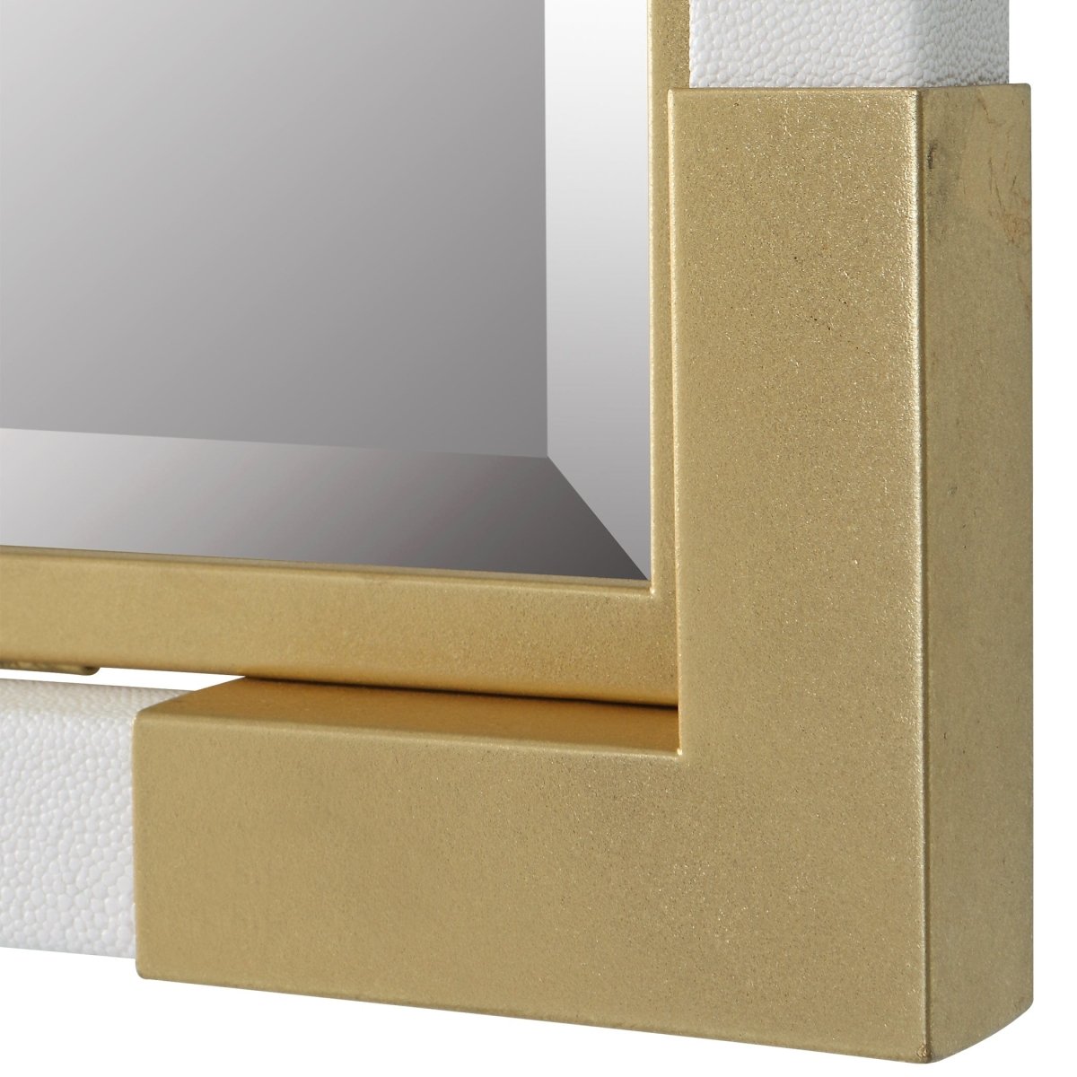 Malik White & Gold Mirror - Uttermost - Rectangular Mirrors by Modest Hut