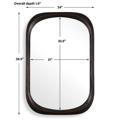 Malone Bronze Mirror - Uttermost - Rectangular Mirrors by Modest Hut