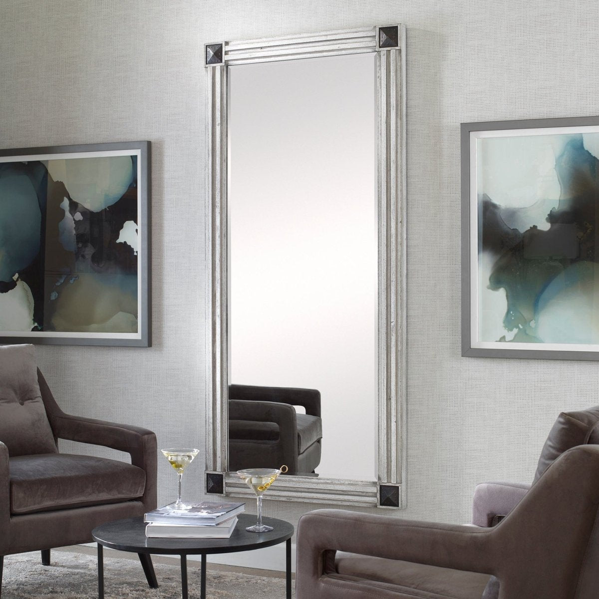Manor Distressed Oversized Mirror - Uttermost - Rectangular Mirrors by Modest Hut